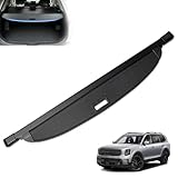 MIALUTY® Cargo Cover for 2020-2025 2026 Kia Telluride Retractable Trunk Cover Telluride Accessories Anti-Peeping Anti-Theft Privacy Screen,Trunk Luggage Shield Shade Carbon Fiber Texture