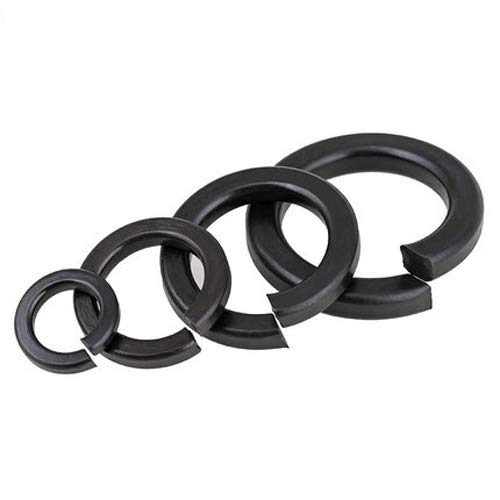 8grade 5PCS M20 M22 M24 M27 M30 Open Elastic Gaskets Washers steel Spring washer Spring pad gasket Black - (Inner Diameter: M24)