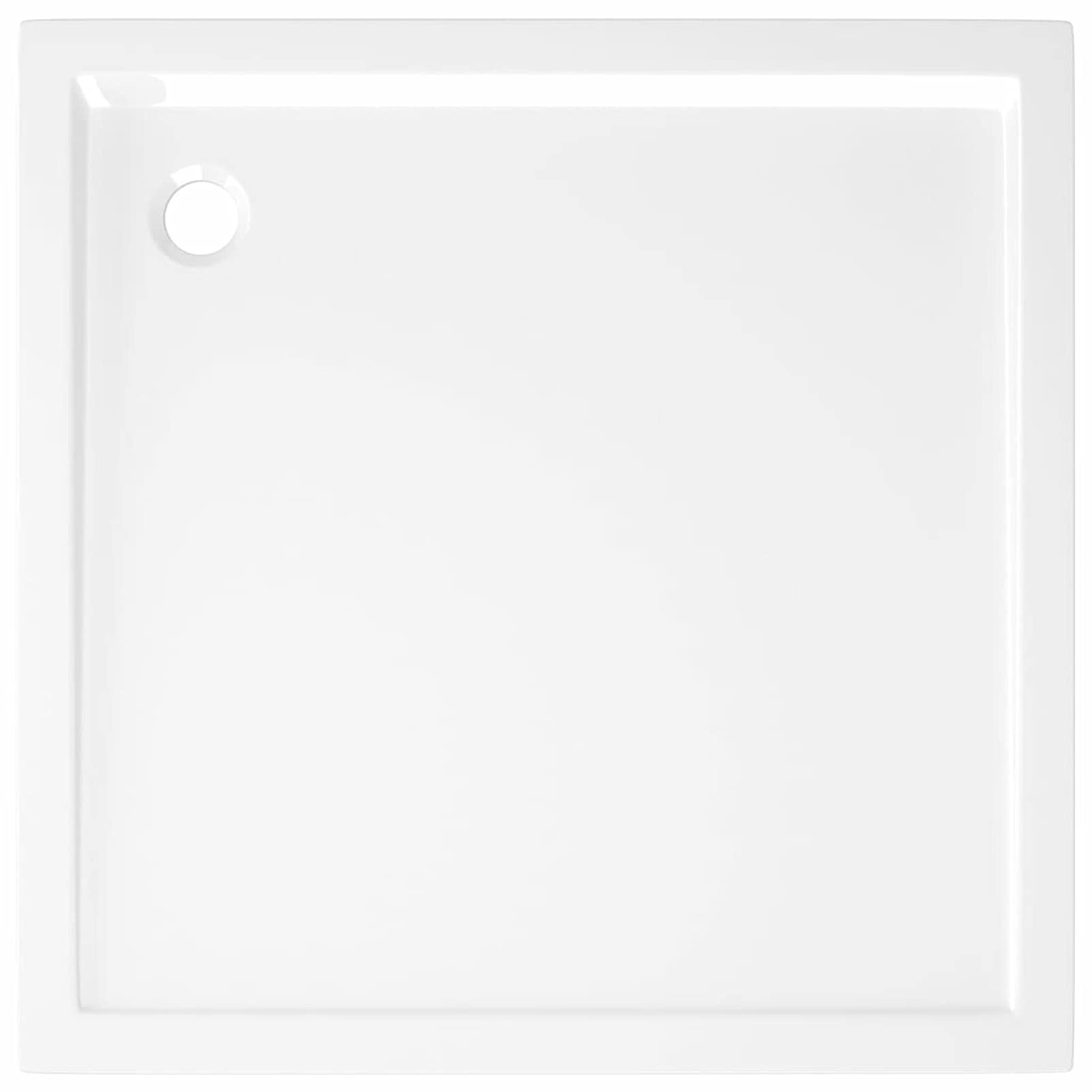 ADWOA Plato de Ducha Cuadrado de ABS Negro 90x90 cm Platos De Ducha Y Mamparas Plato Duchas