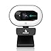 NexiGo StreamCam N930E with Software, 1080P Webcam with Ring Light and Privacy Cover, Auto-Focus, Plug and Play, Web Camera for Online Learning, Zoom Meeting Skype Teams, PC Mac Laptop Desktop