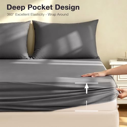 Image of Ruili King Mattress Protector Waterproof Washable Deep Fit Noiseless 2PACK | Breathable Mattress Pad Up to 18 Inch Dirt-Proof TPU Backing Hotel Home Hospital for Bed Cover Soft