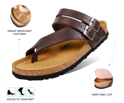 Image of AEROTHOTIC Recovery Slides for Women Cork Footbed Adjustable Straps Sandals