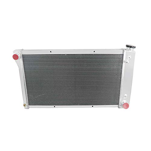Primecooling 3 Row Core Aluminum Radiator +2X12\" Fans w/Shroud for 1967-72 GMC Chevrolet Blazer, C/K Series Pickup Truck C10 C20 C30