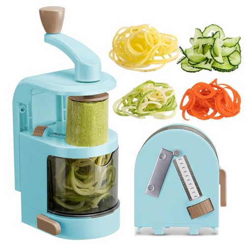Maxceysen Vegetable Spiralizer 4in1 Rotating Blade Veggie Spiralizer Zucchini Noodle