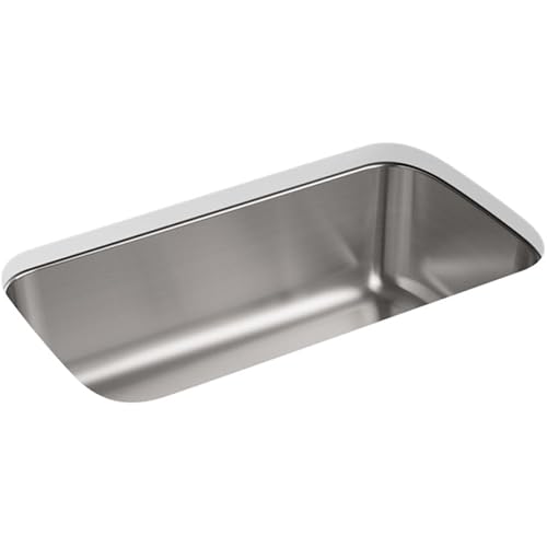 Sterling 11600-NA McAllister 32-inch by 18-inch Under-mount Single Bowl Kitchen Sink, Stainless Steel Undercounter Single Basin Kitchen Sink