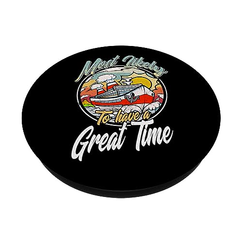 Cruise Crew Most Likely to Have a Great Time Matching PopSockets Swappable PopGrip, Black - Image 2