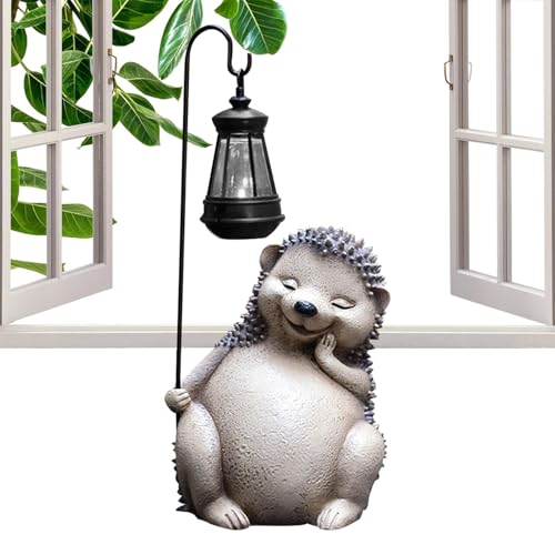 Statue de hérisson en résine robuste et design chic pour jardin - 8