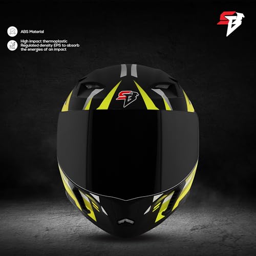 Image of Steelbird SBA-20 Shield X ISI Certified Flip-Up Graphic Helmet for Men and Women with Inner Chrome Sun Shield