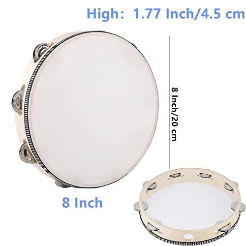 Norhogo Hand Held Tambourine Drum, tambourine, tambourines for adults professional mini tambourine, tambourine bells - Image 2