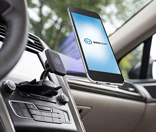 WixGear Cd Mount, CD Slot Magnetic Car Mount Holder for Cell Phones and Mini Tablets with Fast Swift snap Technology, [Only Fits CD Player Slots Measuring 4.5 to 5 Inches] - Thumbnail 2