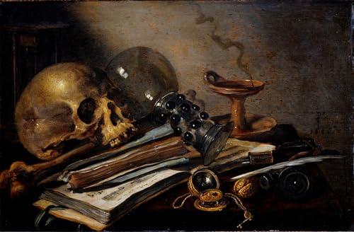 Cuadro de vanidad de Pieter Claesz lienzo moderno de 60x90cm para el hogar