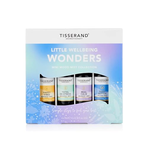 Tisserand - Wellbeing - Little Wellbeing Wonders Collection - MoodFix Mist - 100% Pure Essential Oil - Miniature Mist Giftset - 4x9ml