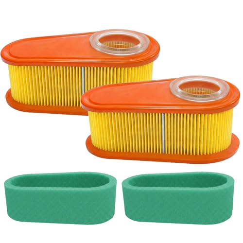 LIVEBORDER 795066 Air Filter with 796254 Pre Filter Compatible with Toro TimeMaster 30 Mower B&S 775 775EX 800 800E 850 850E Husqvarna HD775HW HU775AWD Lawn Mower (2 Pack)