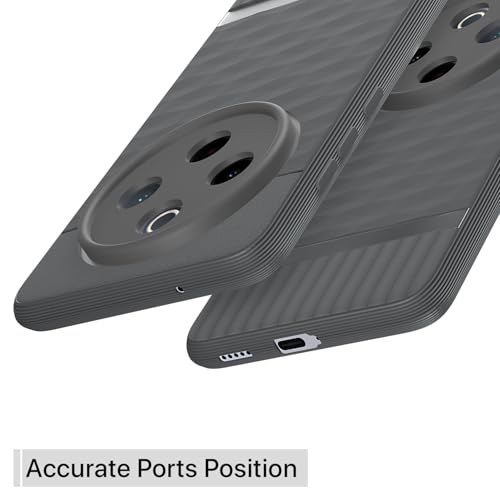 Image of Pikkme Back Cover for Vivo T4 5G / iQoo Z10 5G Soft Grip 3D Hexa Cube Texture Silicone Bumper Case (Grey)