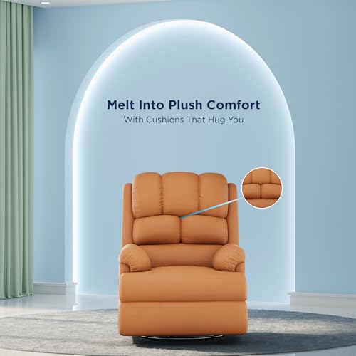 Image of The Sleep Company Luxe Motorised Recliner Sofa| Patented SmartGRID Technology | German Engineered Mechanism | 1 Seater - Superior Seat Comfort| Tan Leatherette | Free Installation