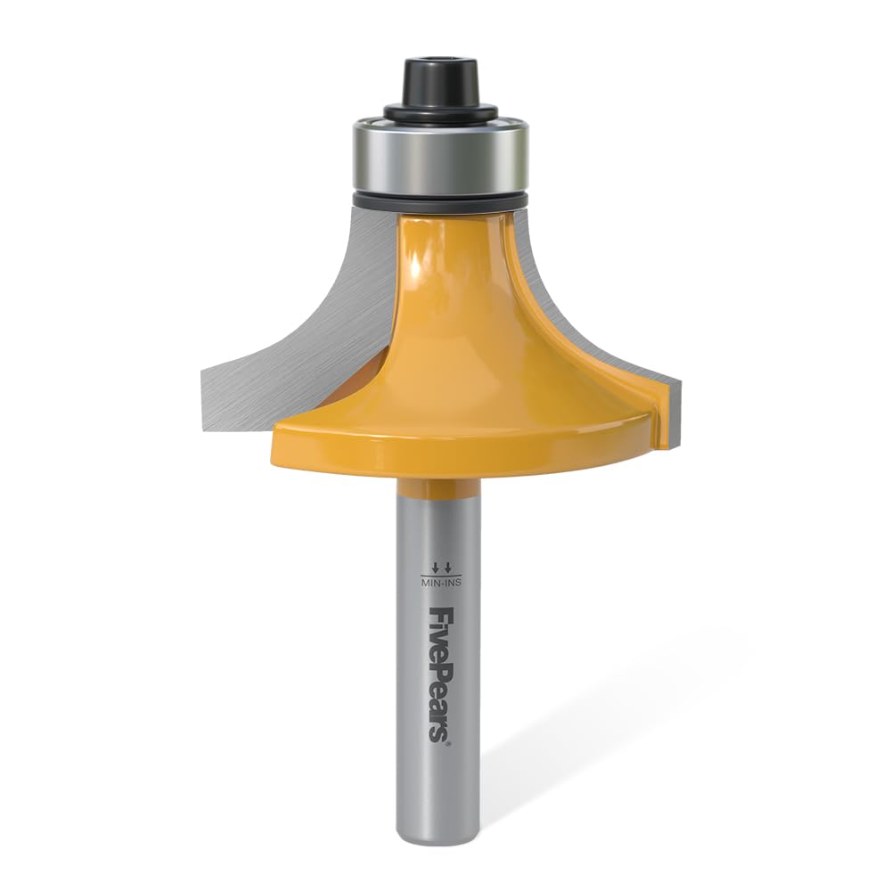 FivePears Roundover Router Bit, Round Over Router Bit for Edging Forming Rounding (7/16" Radius - 1/4" Shank, 1/4" Shank-Y)