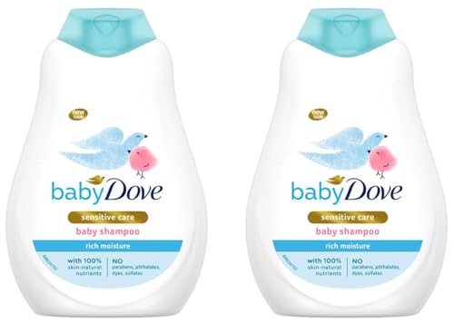 Image of Baby Dove Shampoo 400 ml, Mild No Tears Rich Moisture Baby Shampoo for kids, Gentle Care for Baby's Soft Hair - No Sulphates No Paraben shampoo (Pack of 2)