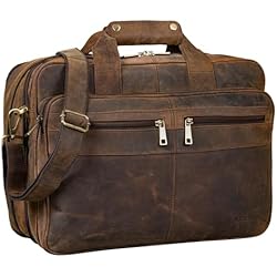 Maletas Alexander Precios STILORD 'Alexander' Bolso de negocios o maletín grande de auténtica piel para hombres Bolsa de mensajero o bandolera para portátiles oficina y universidad, Color:colorado - marrón
