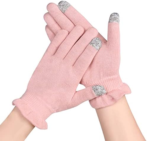 Donfri Cotton Moisturizing Gloves Overnight 2 Pairs Touchscreen Fingers for SPA Dry Hands Hand Care Day and Night Moisturizing (Medium-Pink)