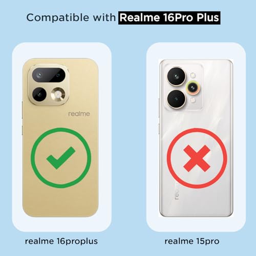 Image of Amazon Basics Back Cover for Realme 16 Pro Plus 5G Mag-Safe Shockproof PC + TPU Protective Case Magnetic Support Bumper Case (Transparent Mag-Safe)