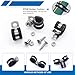 Twidec/50PCS 1/2 Inch Cable Clamp 304 Stainless Steel Rubber Coated Cushion Pipe Clamps,Metal Clamp,With Metal Rubber Clips For Automotive Wire Tube Pipe Clamps N-056-1/2
