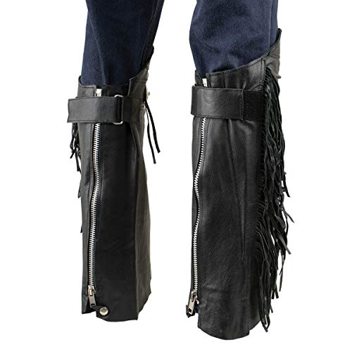 Image of Milwaukee Leather Premium Leather Motorcycle Riding Chaps for Women Bikers