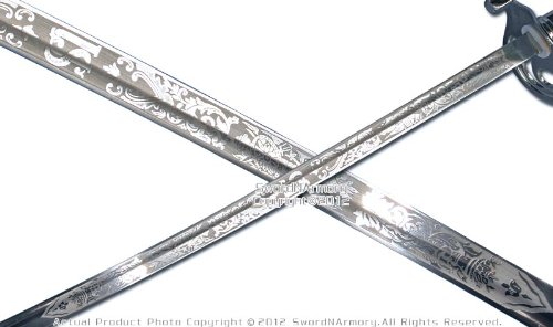 Etrading Military Ceremonial Sword U.s. Army Officer Saber Acid Etching Blade #TOP1