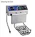 L-Shaped Deep Fryer Cleaning Brush, Up to 750F High Heat Resistant Metal Bristles Fryer Cleaning Brush for Food Debris, Grease Build-Up in Kitchen & Restaurant Deep Fryers Coil by FryOilSaver Co. B53C