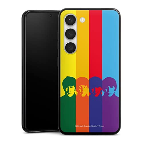 DeinDesign Coque en Silicone Compatible avec Samsung Galaxy S23 Étui Silicone Coque Souple Arc-en-Ciel The Beatles Bande - Les Beatles, Paul McCartney, John Lennon, RIngo Starr, George Harrison DeinDesign Coque en Silicone Compatible avec Samsung Galaxy S23 Étui Silicone Coque Souple Arc-en-Ciel The Beatles Bande