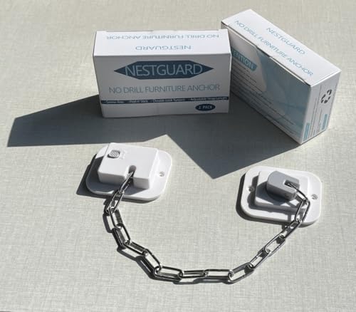 Image of Child Proof Door Lock, Adjustable Latch, 2 Pack | 3M Adhesive Safety Locks, For Baby & Pets, No Tools Needed