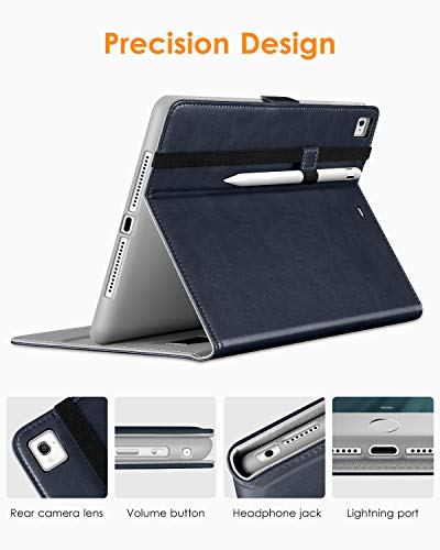 Dtto New Ipad 9.7 Inch 5Th/6Th Generation 2018/2017 Case With Apple Pencil Holder, Premium Leather Folio Stand Cover Case For Apple Ipad 9.7 Inch, Also Fit Ipad Pro 9.7/Air 2/Air - Blue #TOP3