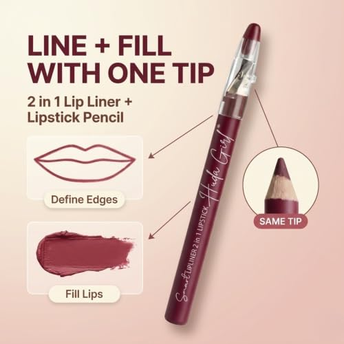Image of 12 Pcs Matte Lip Liner & Lipstick Combo Brown Nude Red Maroon | Waterproof, Pencil, Set for Daily Party Makeup Looks, Indian Beauty, Line Fill