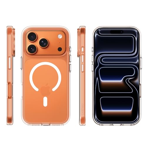 CASETiNO Clear Tech for iPhone 16 Plus – 100% Crystal Clear Case | Lifetime Anti-Yellow Warranty | 10.8ft Military Drop Protection | MagSafe Compatible