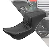 HDBUBALUS Motorradsitz, Fahrer- und Beifahrersitz, passend für Harley Touring Road King Street Glide Road Glide Electra Glide 2009–2023, Schwarz Nähte