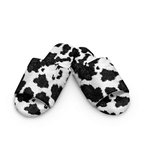 Fall Winter Open Toe House Slippers Adult Men Women Lightweight Soft Cozy Flannel Flat Shoes Indoor2