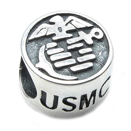 Sterling Silver Marine Corps European Style Bead Charm