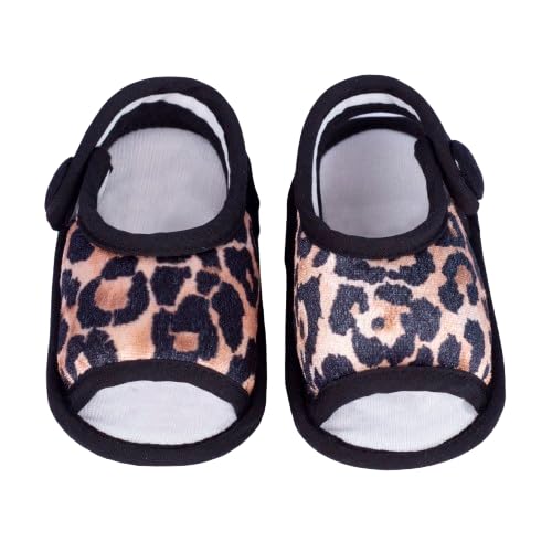 Black Leopard Print Sandals Sandle Shoes for baby Girls and boys Soft Warm Comfortable Anti-Slip New Born Infant shoe Baby Footwear gift for little one Walking & Daily Wear-image-45