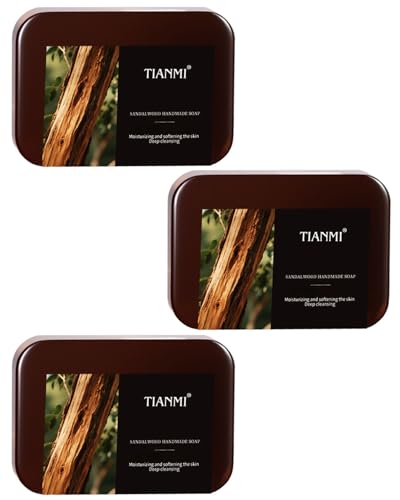 CHBCD 3 jabones orgánicos de 70 g cada uno: jabón de baño sólido de sándalo para hombre, gel de ducha sólido, jabón sólido para cabello, cuerpo y rostro para hombre, champú sólido, jabón natural