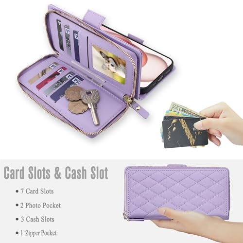 Coque portefeuille iPhone 13 Mini avec fermeture éclair pour vos sorties - 2