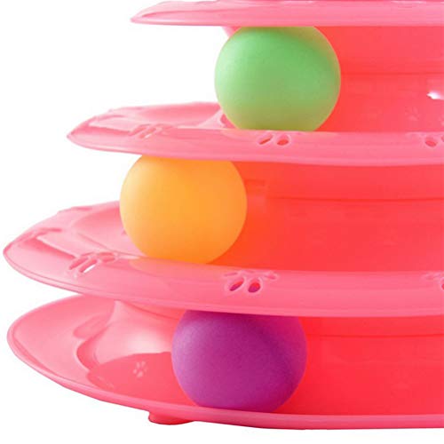 VILLCASE Toalha de 4 NÃ­veis de Brinquedo Interativo Gatinho Brinquedo Gato Brinquedo Bola Brinquedo