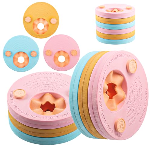 6 Stück Swimming Discs Kinder, Schwimmscheiben Kinder Set Kein Aufblasen Erforderlich, Gebrauch Für 3 bis 7 Jahre Jungen Mädchen im Schwimmbad oder am Strand Schwimmen Lernen