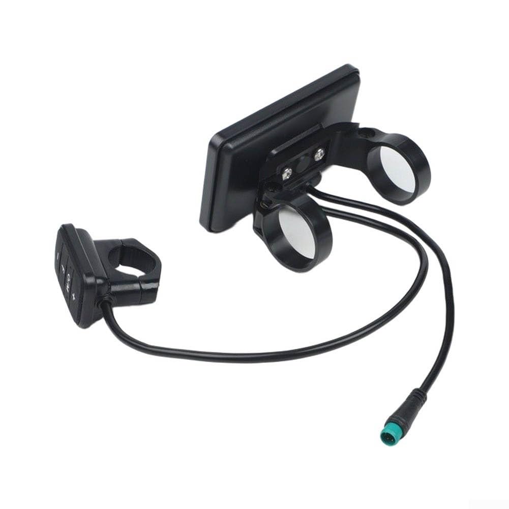 Display LCD T8 per bici elettrica, schermo colorato, 24 V-72 V, ampio ingresso, supporta 2 # 5S KDS per bafang V5 per protocolli KT, materiale ABS per parti di biciclette elettriche
