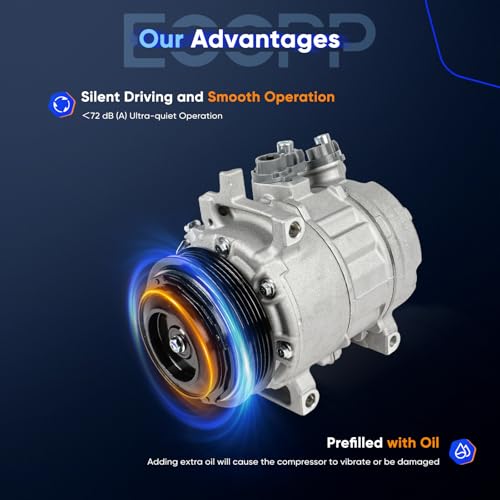 Image of ECCPP AC Compressor Fit for Ford for F-150 5.0L 2018-2020 | AC Compressor with Clutch Rapid Cooling