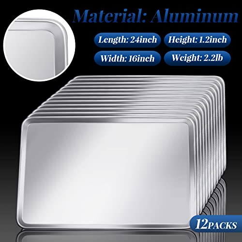 Tessco-12-Pcs-24-x-16-Commercial-Grade-Aluminum-Cookie-Sheet-Baking-Tray-Pan-for-Baking-Non-Toxic-Sheet-Tray-Oven-Tray-Sheet-Pan-for-Bakeware-Roasting-Cooking-Oven-Safe-Easy-to-Clean