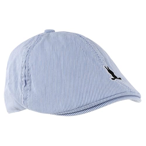 Kids Rabbit Beret Hat Striped Baby Beret for Toddlers Soft Cotton Material Cute Bunny Design for Summer Outdoor Wear Blue