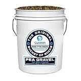 Cureton Industries 40 lbs Bucket of Multicolor Tan Pea Gravel ⅛ - ½ inch Size, Covers .5 cu ft Area for Landscaping, Pathways, driveways, Drainage, patios, planters, Gardens, playgrounds, Fountains