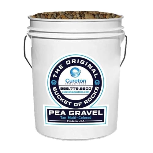 Cureton Industries 40 lbs Bucket of Multicolor Tan Pea Gravel