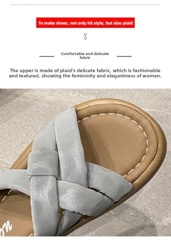 Muffin thick-bottomed fairy wind-cool slippers women's 2025 new summer wear fashion beach one-word slippers wholesale3
