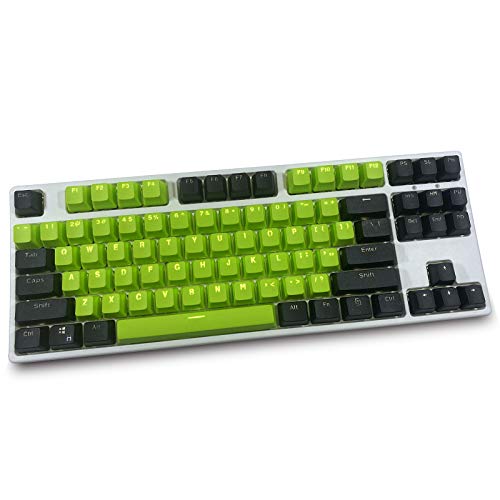 Keycaps 87 tasti PBT Copritasti Tastiera meccanica Doppio retroilluminato Parola trasparente da gioco per layout USA per Cherry MX vendi solo copritasti