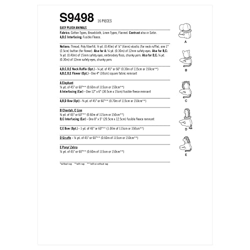 Simplicity SS9498OS UNDEFINED Stuffed Craft OS (ONE Size) - Image 2